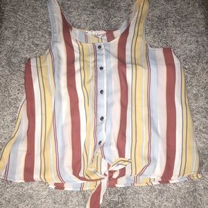 Pink Rose - Tie front tank top